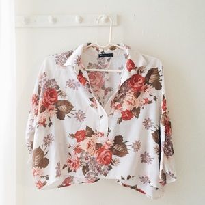 Rare Brandy Melville floral top